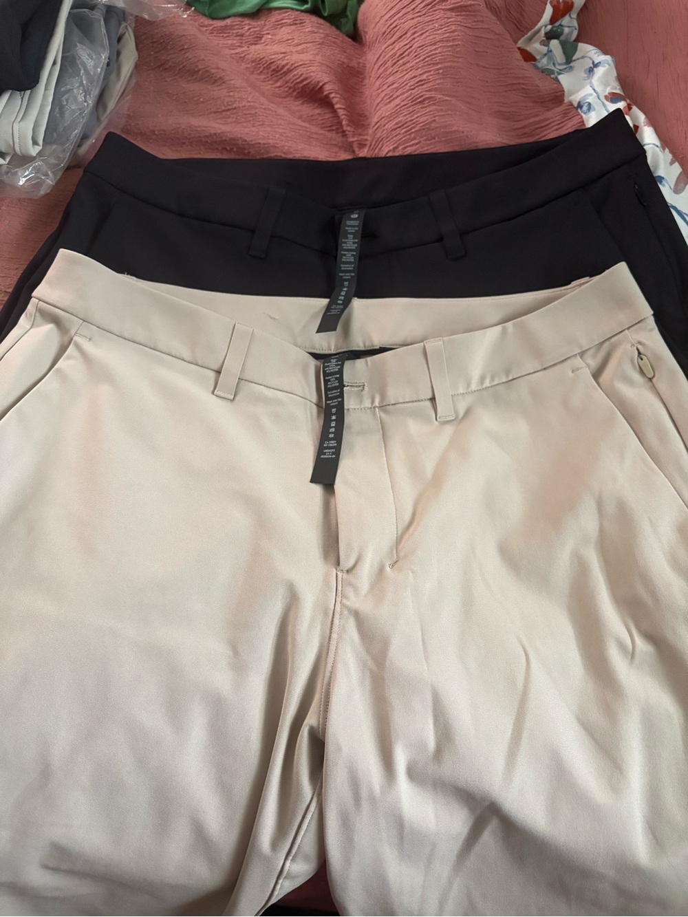 lululemon athletica Men's Stretch Dress Pants in Black and Beige not worn